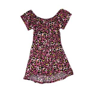 Poof New York Girls Pink Cheetah Print Skorts Romper